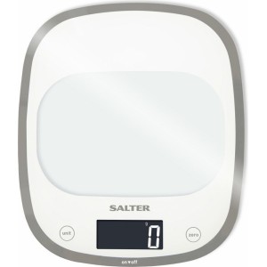 Salter 1050 WHDR White Curve Glass Electronic Digital Kitchen Scales