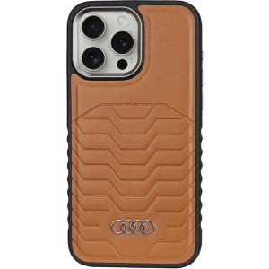 Audi Synthetic Leather case with MagSafe for iPhone 15 Pro - brown