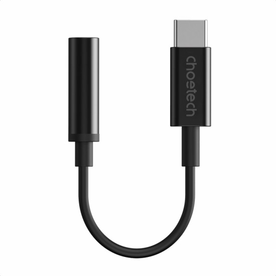 Choetech AUX003 USB-C / DC 3.5mm audio adapter - black