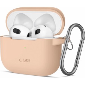 Tech-Protect Silicone Hook Case for Apple AirPods 3 - Beige