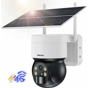 Choetech ASC006-4G solar camera intelligent PTZ 4G LTE with 5W solar panel - white