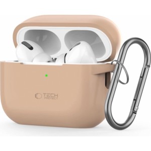 Tech-Protect Etui Tech-Protect Silicone Hook na Apple AirPods Pro 1 / 2 - beżowe