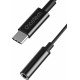 Choetech AUX003 USB-C / DC 3.5mm audio adapter - black