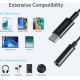 Choetech AUX003 USB-C / DC 3.5mm audio adapter - black