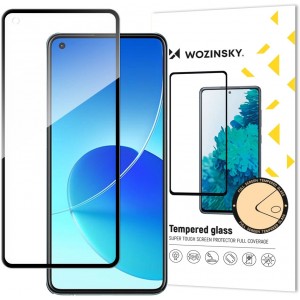 Wozinsky Tempered Glass Full Glue Super Tough Screen Protector Full Coveraged with Frame Case Friendly for Oppo Reno6 4G black (universal)