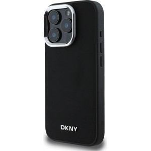 Dkny Plain Silver Logo MagSafe iPhone 16 Pro Case - Black