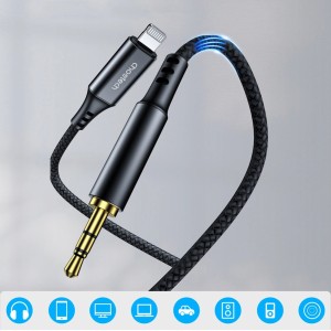 Choetech AUX007 Lighting / mini jack 3.5mm cable 1 m - black