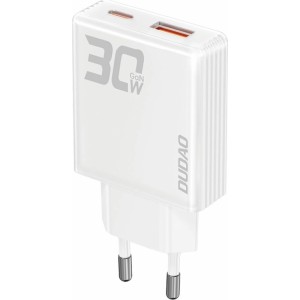 Dudao GaN Dudao A30EU 30W USB-A / USB-C Wall Charger - White