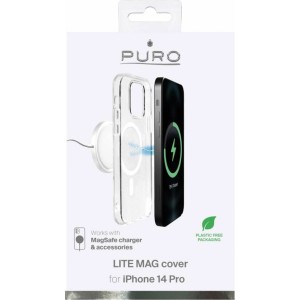 Puro ''LITE MAG'' TPU case with integrated magnets for  iPhone 14 Pro, transparent