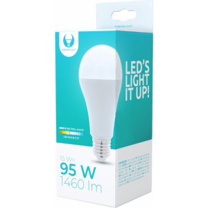 Telforceone LED bulb E27 A65 15W 230V 4500K 1460lm Forever Light