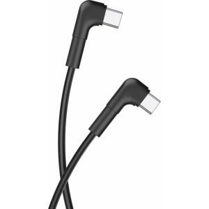 None Maxlife MXUC-09 angle cable USB-C - USB-C 1,0 m 60W black