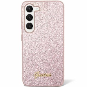 None Guess case for Samsung Galaxy S24 Ultra S928 GUHCS24LHGGSHP pink hardcase Glitter Script