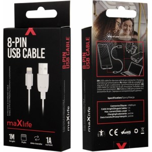 None Maxlife cable USB - Lightning 1,0 m 1A white