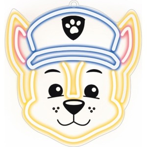 None Hanging neon LED Paw Patrol on plexiglass - Chase OW-130346