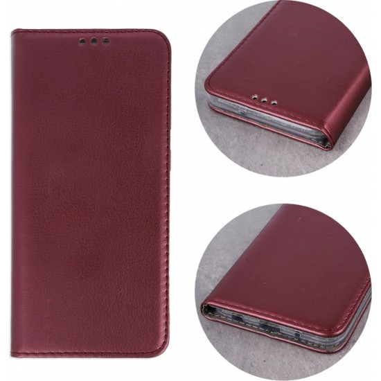 None Smart Magnetic case for iPhone 14 Pro Max 6,7" burgundy