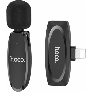 Hoco wireless lavalier microphone Lightning L15 black