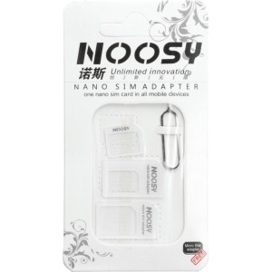 OEM Adapters Nano SIM/Micro, Micro Sim and Nano/Sim (NOOSY 3in1) white