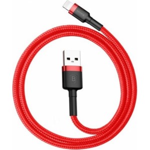 Baseus cable USB A to Lightning 2,4A Cafule CALKLF-B09 1 m red black