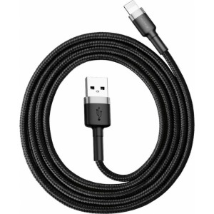 Baseus cable USB A to Lightning 2.4A Cafule CALKLF-BG1 1 m black gray