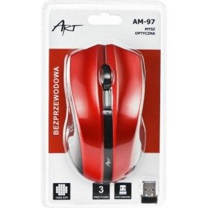 ART wireless computer mouse 2,4G 1000 dpi AM-97 red