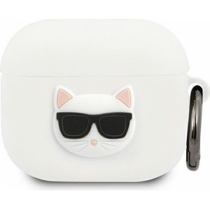 Karl Lagerfeld case for APPLE Airpods 3 KLACA3SILCHWH white