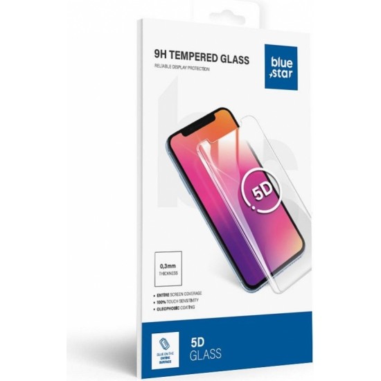 Blue Star Tempered Glass Blue Star - APP IPHONE 16 Pro 5D Full Cover black