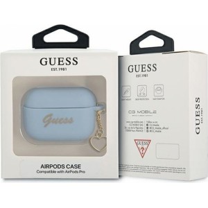 Guess case for APPLE AirPods Pro GUAPLSCHSB (Silicone Charm Heart Collection) blue