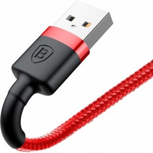 Baseus cable USB A to Lightning 2,4A Cafule CALKLF-B09 1 m red black