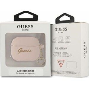 Guess case for APPLE AirPods 3 GUA3LSCHSP (Silicone Charm Heart Collection) pink