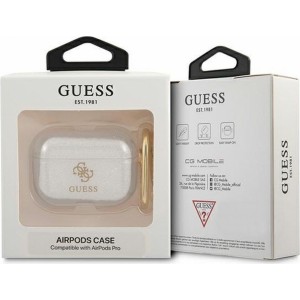 Guess case for APPLE AirPods Pro GUAPUCG4GT (Glitter Collection) transparent