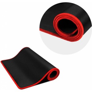 OEM Gaming mouse and keyboard pad 700 x 300 x 3 mm black with red stitching