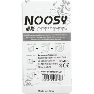 OEM Adapters Nano SIM/Micro, Micro Sim and Nano/Sim (NOOSY 3in1) white