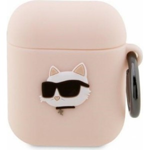 Karl Lagerfeld case for APPLE Airpods 1 / 2 KLA2RUNCHP (3D Sil NFT Choupette) pink