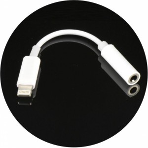 OEM Adapter AUX Lightning (male) to Jack 3,5 mm (female) BOX white