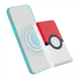 OTL Magnetic powerbank OTL 5000 mAh, USB-C 15W, Pokemon Pokeball with stand (red-white)