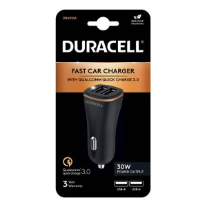 Duracell Car Charger 2xUSB 30W Duracell (Black)