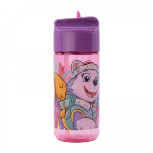 Stor Water bottle with Straw for Kids STOR 74536 430 ml Paw Patrol (pink)