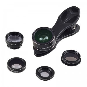 Apexel Mobile lens kit APEXEL APL-DG5H 5 in 1 universal (black)