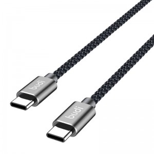Budi USB-C to USB-C Cable Budi 65W 1,5m (black)