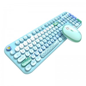 Mofii Lovely 2.4G Wireless Keyboard + Mouse Set (Blue)