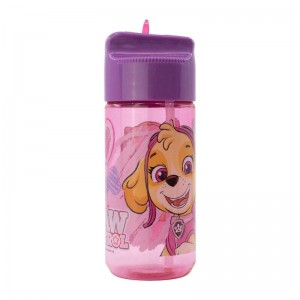 Stor Water bottle with Straw for Kids STOR 74536 430 ml Paw Patrol (pink)