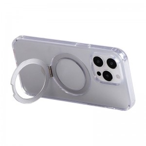 Joyroom Magnetic protective phone case with holder Joyroom JR-BP004 for iPhone 15 (transparent)