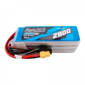 Gens Ace G-Tech 2800mAh 22.2V 60C 6S1P Lipo Battery Pack with XT60 plug