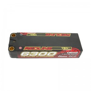 Gens Ace Redline Series 6300mAh 7.4V 130C 2S2P HardCase 70# LiPo Battery