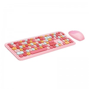 Mofii Wireless Keyboard+Mouse 666 Pink