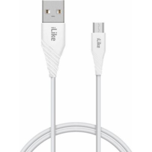 Ilike ICM01 Izturīgs TPE USB uz Micro USB Universālais Lādētāja Kabelis 1m Balts