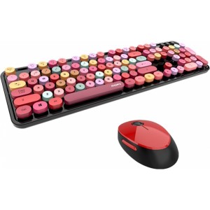 Mofii Sweet Беспроводная Клавиатура и Оптическая Мышь 2,4G USB Черный - Многоцветные Кнопки