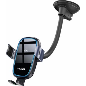 Amio Suction mount Phone Holder with Wireless Charger 15W AMIO-03780