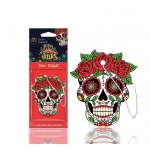 Mtm Industries Auto gaisa atsvaidzinātājs AROMA DIA DE LOS MUERTOS Silver Tatoo