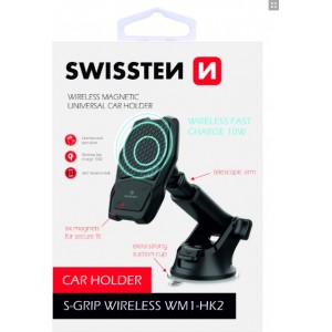 Swissten WM1-HK2  Универсальный Держатель C Беспроводной Зарядкой + Micro USB Провод 1.2м
